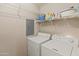 Laundry room with washer, dryer, and shelving at 14950 W Mountain View Blvd # 1208, Surprise, AZ 85374