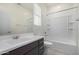 Bathroom with a bathtub, shower, vanity with dark cabinets and tiled flooring at 12666 E Crystal Forest --, Gold Canyon, AZ 85118