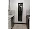 Kitchen detail showing stainless steel appliances and geometric tile at 3119 W Cochise Dr # 225, Phoenix, AZ 85051