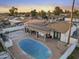 Aerial view of house with pool and solar panels at 7119 W Roma Ave, Phoenix, AZ 85033