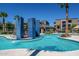 Resort-style pool with a unique water feature at 18226 W Desert Willow Dr, Goodyear, AZ 85338