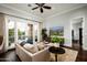 Relaxing Gathering room featuring comfortable seating and French doors leading to a private balcony at 9848 E Parkside Ln, Scottsdale, AZ 85255