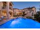 Luxury pool and spa with stunning night views at 9848 E Parkside Ln, Scottsdale, AZ 85255