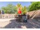 Outdoor kitchen with grill and seating area at 3702 W Riordan Ranch Rd, Phoenix, AZ 85083