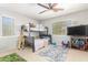 bedroom with bunk bed, playful decor, and a TV at 3702 W Riordan Ranch Rd, Phoenix, AZ 85083