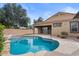 Spacious backyard with a refreshing pool at 282 E Bartlett Way, Chandler, AZ 85249