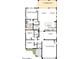 This is a floor plan showing the layout of the home including bedrooms, bathrooms and a covered patio at 19366 W San Juan Ave, Litchfield Park, AZ 85340