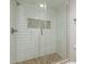 Large walk-in shower with pebble tile floor at 5995 N 78Th St # 1108, Scottsdale, AZ 85250