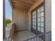 Private patio with access to storage and French doors at 5995 N 78Th St # 1108, Scottsdale, AZ 85250