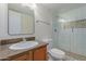 Updated bathroom with a walk-in shower and granite vanity at 5995 N 78Th St # 1108, Scottsdale, AZ 85250