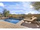 Spacious pool and patio area with mountain views at 10793 E La Junta Rd, Scottsdale, AZ 85255