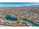 Community overview featuring a lake and numerous homes at 16561 S 179Th Ln, Goodyear, AZ 85338