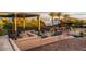 Relaxing rooftop patio with fire pit and built-in seating at 21423 S 147Th St, Gilbert, AZ 85298