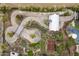 Aerial view of go-kart track and surrounding landscaping at 21423 S 147Th St, Gilbert, AZ 85298