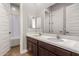 Double vanity bathroom with modern finishes at 5309 N 148Th Ave, Litchfield Park, AZ 85340