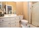 Bathroom with toilet, vanity, and shower at 753 E Mountain Sky Ave, Phoenix, AZ 85048