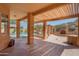 Covered patio overlooking the pool and backyard at 753 E Mountain Sky Ave, Phoenix, AZ 85048