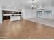 Modern kitchen with dark cabinetry, an island, and tile flooring at 2199 E Gillcrest Rd, Gilbert, AZ 85298