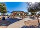 Stone gazebo with picnic table, located in a park setting at 2301 E Azalea Dr, Chandler, AZ 85286
