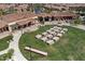 Aerial view of community center with tables set for an event at 578 E Laddoos Ave, San Tan Valley, AZ 85140