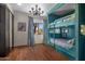 bedroom with built-in bunk beds and hardwood floors at 8530 E Via Montoya --, Scottsdale, AZ 85255