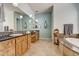Bathroom with double sinks, a large tub, and a walk-in shower at 3660 S Golden Eye Ln, Gold Canyon, AZ 85118