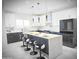 Modern kitchen with stainless steel appliances and a large island at 38422 W Buckeye Rd, Tonopah, AZ 85354