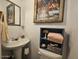 Small bathroom with pedestal sink and toilet at 8700 E University Dr # 1322, Mesa, AZ 85207