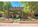 Landscaped backyard oasis with pergola, seating area, and artificial turf at 35202 N 30Th Dr, Phoenix, AZ 85086