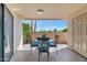 Private patio with seating area and view at 17404 N 99Th Ave # 108, Sun City, AZ 85373