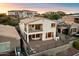 Aerial view of two story house with backyard and mountain views at 12641 N 18Th Pl, Phoenix, AZ 85022