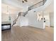 Open living room with a fireplace and high ceilings at 12641 N 18Th Pl, Phoenix, AZ 85022