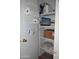 Linen closet with shelving for towels, toilet paper, and other bath essentials at 8500 E Southern Ave # 586, Mesa, AZ 85209