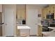 Kitchen with light cabinets, stainless steel appliances, and an island at 8500 E Southern Ave # 586, Mesa, AZ 85209