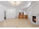 Living room features a fireplace, wet bar and hardwood floors at 580 N Benson Ln, Chandler, AZ 85224