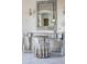 Vanity with large mirror and comfortable seating at 11179 E Honda Bow Rd, Scottsdale, AZ 85262