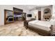 Spacious main bedroom with fireplace and access to private patio at 5400 E Valle Vista Rd # 6, Phoenix, AZ 85018