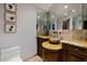 Upscale bathroom with granite vanity and vessel sink at 5400 E Valle Vista Rd # 6, Phoenix, AZ 85018