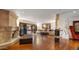 Elegant living room with hardwood floors, fireplace, and city views at 5400 E Valle Vista Rd # 6, Phoenix, AZ 85018