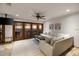 Living room with a large sectional sofa and stunning sunset views at 5400 E Valle Vista Rd # 6, Phoenix, AZ 85018