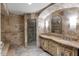 Elegant bathroom with double vanity and large walk-in shower at 5400 E Valle Vista Rd # 6, Phoenix, AZ 85018