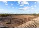 Spacious riding arena with sturdy metal fencing at 1910 W Roderick Ln, Wickenburg, AZ 85390