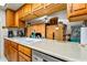 Kitchen boasts ample counter space and wood cabinets at 5534 W Tierra Buena Ln, Glendale, AZ 85306