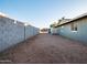 Side yard with block wall and dirt at 5534 W Tierra Buena Ln, Glendale, AZ 85306