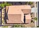 Top-down view of the house and its roofline at 34 N Agua Fria Ln, Casa Grande, AZ 85194