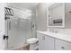 Modern bathroom with glass shower and white vanity at 2633 W Ocotillo Rd # 3, Phoenix, AZ 85017