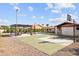 Large backyard with basketball court, pergola, and pool at 8320 E Appaloosa Trl, Scottsdale, AZ 85258
