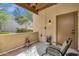Private patio with seating and desert plants at 16308 E Arrow Dr # 111, Fountain Hills, AZ 85268