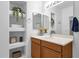 Bathroom with single vanity and built-in shelving at 16308 E Arrow Dr # 111, Fountain Hills, AZ 85268