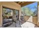 Private patio with seating and scenic views at 16308 E Arrow Dr # 111, Fountain Hills, AZ 85268